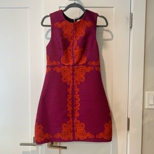 Diane Von Furstenberg pink & red dress, Size 4